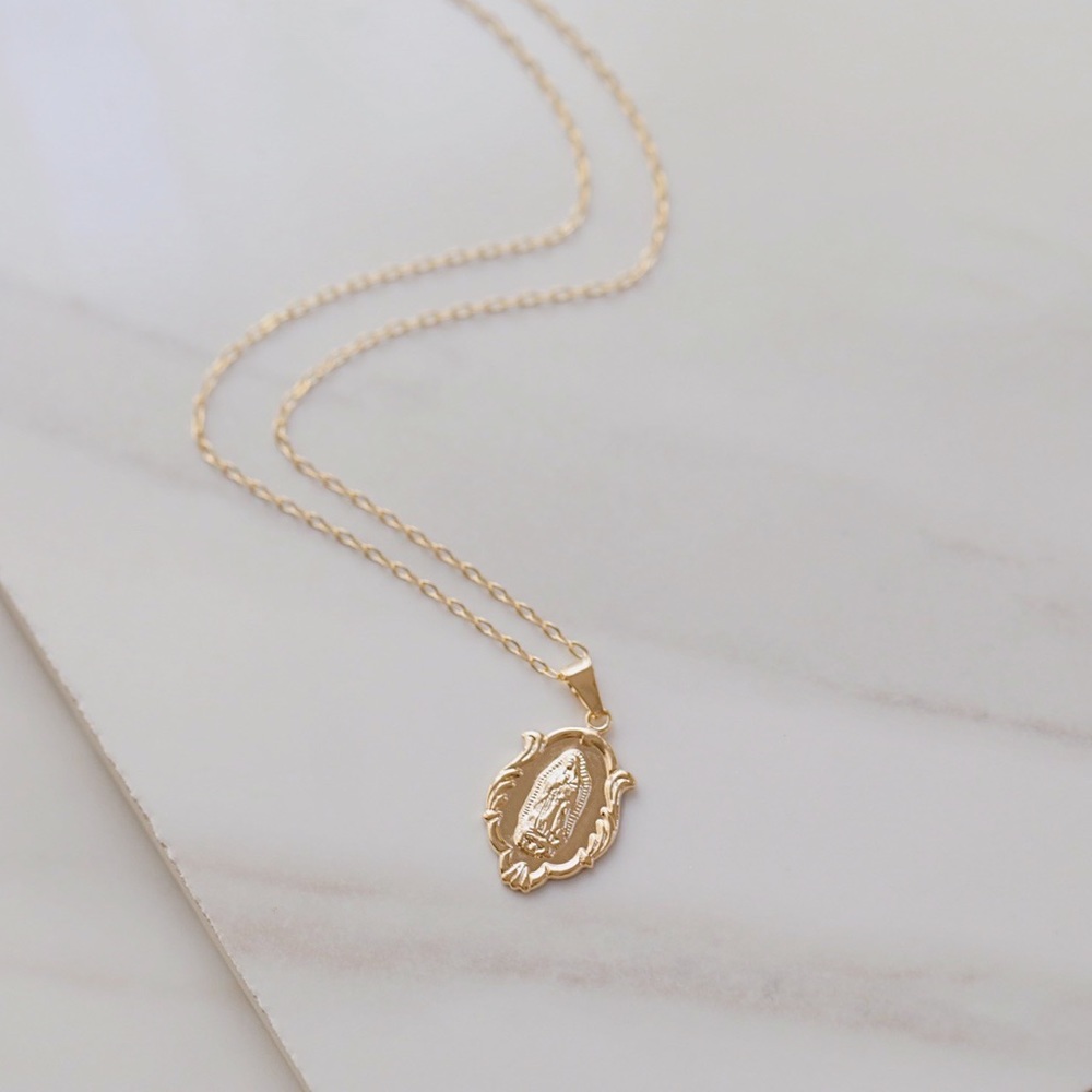 Virgin Mary Necklace | 18k Gold Filled - Picture 2 of 7